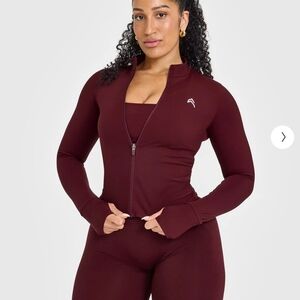 Oner Active Zip Up Jacket In Rosewood